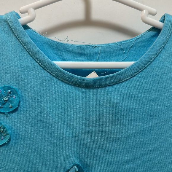 NWT meli meli blue soft top with bird design size 2t - Picture 4 of 9